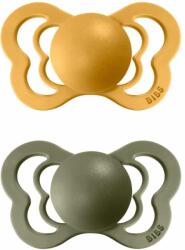 BIBS Couture anatómiai szilikon cumik 2 db - 2-es méret Honey Bee / Olive