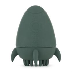 Petite&Mars PETITE&MARS Szilikon fürdőjáték fogkefével Splashy Rocket 6m+ Misty Green