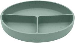KikkaBoo Osztott tányér tapadókoronggal Platinum Silicone Variant: Sage