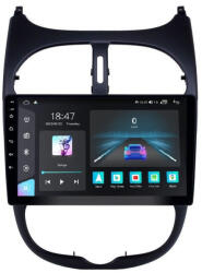 NAVIGPS Navigatie Peugeot 206 din 1998-2012, Rezolutie 2K, Display QLED 9.5 inch, 4GB RAM si 64GB ROM, Android, Procesor Octacore, Slot sim 4G, Sunet DSP, Wireless Carplay si Android Auto, Camera Marsarier, U