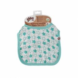 XKKO Bambusz előke - Little Stars Turquoise