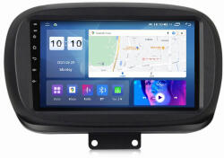 NAVIGPS Navigatie Fiat 500X din 2014 - 2019, 8GB RAM si 128GB ROM, Ecran QLED 9 inch, Android 14, Procesor Octacore, Slot sim 4G, Sunet DSP, Wireless Carplay si Android Auto, Camera Marsarier