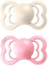 BIBS Supreme szimmetrikus szilikon cumik 2db - 1-es méret Ivory / Baby Pink