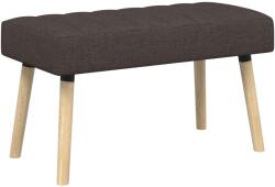 vidaXL Banca cu tapitare canelata Maro închis 80 x 40 x 46 cm Tesatura GartenMobel Dekor (42038477)