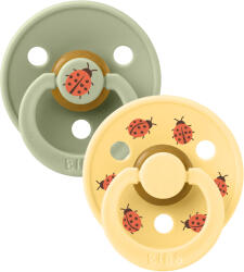 BIBS STUDIO Colour Ladybug természetes gumi cumi 2db - 2-es méret Sage Mix