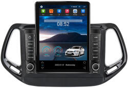 NAVIGPS Navigatie Jeep Compass din 2016 - 2018, Ecran TESLA 9.5 inch, 4 GB RAM si 64 GB ROM, Slot Sim 4G, Procesor Octa Core, Carplay integrat, Procesor Sunet Digital DSP, Android, Aplicatii, Usb