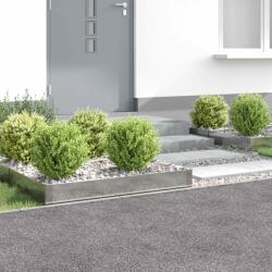 vidaXL Margine pentru gazon 4 pcs 100 x 60 x 20 cm Otel Argintiu GartenMobel Dekor (8008942)