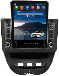 NAVIGPS Navigatie Peugeot 107 si Citroen C1 din 2005 - 2015, Ecran TESLA 9.7 inch, 8 GB RAM si 128 GB ROM, Android 15, Slot Sim 4G, Procesor Octa Core, Carplay Wireless si Android auto, Procesor Sunet Digita