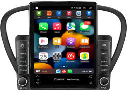 NAVIGPS Navigatie Peugeot 607 din 2004 - 2010, Ecran TESLA 9.7 inch, 8 GB RAM si 128 GB ROM, Android 15, Slot Sim 4G, Procesor Octa Core, Carplay Wireless si Android auto, Procesor Sunet Digital DSP, Aplic