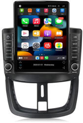 NAVIGPS Navigatie Peugeot 207 din 2006 - 2015, Ecran TESLA 9.7 inch, 8 GB RAM si 128 GB ROM, Android 15, Slot Sim 4G, Procesor Octa Core, Carplay Wireless si Android auto, Procesor Sunet Digital DSP, Aplic