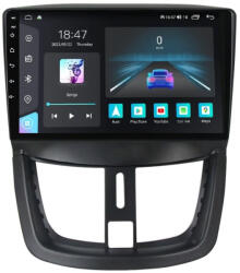 NAVIGPS Navigatie Peugeot 207 din 2006-2015, Rezolutie 2K, Display QLED 9.5 inch, 4GB RAM si 64GB ROM, Android, Procesor Octacore, Slot sim 4G, Sunet DSP, Wireless Carplay si Android Auto, Camera Marsarier, U