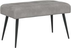 vidaXL Banca cu butoane capitonate Gri deschis 80 x 40 x 46 cm Catifea GartenMobel Dekor (42038515)