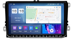 NAVIGPS Navigatie Android 14 cu Carplay pt Seat Leon Altea Toledo Alhambra , Ecran 9 inch IPS , 2GB RAM + 32 GB ROM , Internet , 4G , Aplicatii , Waze , Wi Fi , Usb , Bluetooth , Mirrorlink