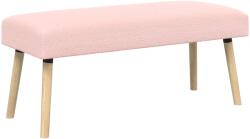 vidaXL banca Simplu Roz 110 x 40 x 46 cm Bouclé GartenMobel Dekor (42038413)
