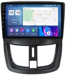 NAVIGPS Navigatie Peugeot 207 ( 2006 - 2015 ) , 4GB RAM si 64GB ROM, Ecran QLED 9 inch, Android 15, Procesor Octacore, Slot sim 4G, Sunet DSP, Wireless Carplay si Android Auto, Camera Marsarier