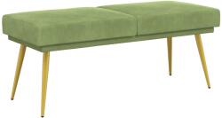 vidaXL Banca cu doua straturi Verde deschis 120 x 45 x 46 cm Catifea GartenMobel Dekor (42038588)