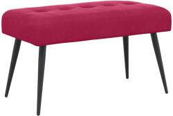 vidaXL Banca cu butoane capitonate Rosu Vin 80 x 40 x 46 cm Catifea GartenMobel Dekor (42038520)