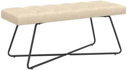 vidaXL Banca cu butoane capitonate Crem 110 x 40 x 46 cm Tesatura GartenMobel Dekor (42038378)