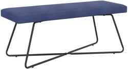 vidaXL banca Simplu Albastru Politie 110 x 40 x 45 cm Catifea GartenMobel Dekor (42038355)