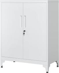 SONGMICS Dulap metalic pentru birou Songmics cu 2 usi, cheie si rafturi reglabile, gri (EZ-OMC013G01) Comoda
