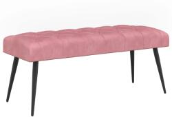 vidaXL Banca cu butoane capitonate Roz 110 x 40 x 46 cm Catifea GartenMobel Dekor (42038575)