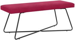 vidaXL banca Simplu Rosu Vin 110 x 40 x 45 cm Catifea GartenMobel Dekor (42038348)