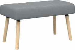 vidaXL Banca cu tapitare canelata Gri deschis 80 x 40 x 46 cm Tesatura GartenMobel Dekor (42038473)