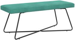 vidaXL banca Simplu Turcoaz 110 x 40 x 45 cm Catifea GartenMobel Dekor (42038353)