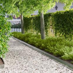 vidaXL Margine pentru gazon 30 pcs 100 x 10 x 8 cm Otel Argintiu GartenMobel Dekor (8008882)