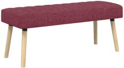 vidaXL Banca cu tapitare canelata Rosu Vin 110 x 40 x 46 cm Tesatura GartenMobel Dekor (42038490)