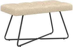 vidaXL Banca cu butoane capitonate Crem 80 x 40 x 46 cm Tesatura GartenMobel Dekor (42038364)