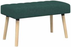 vidaXL Banca cu tapitare canelata Verde închis 80 x 40 x 46 cm GartenMobel Dekor (42038478)