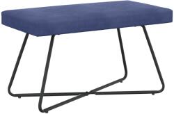 vidaXL banca Simplu Albastru Politie 80 x 40 x 45 cm Catifea GartenMobel Dekor (42038341)