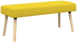 vidaXL Banca cu tapitare canelata Galben Deschis 110 x 40 x 46 cm GartenMobel Dekor (42038497)