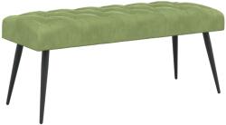 vidaXL Banca cu butoane capitonate Verde deschis 110 x 40 x 46 cm GartenMobel Dekor (42038574)