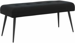 vidaXL Banca cu butoane capitonate Negru 110 x 40 x 46 cm Catifea GartenMobel Dekor (42038535)