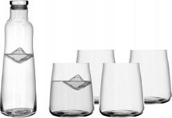 LyngbyGlas Carafa pentru whisky Zero 1, 1 l cu pahare, set 5 piese (29041) Pahar
