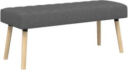 vidaXL Banca cu tapitare canelata Gri închis 110 x 40 x 46 cm Tesatura GartenMobel Dekor (42038488)