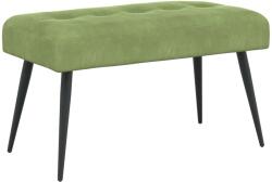 vidaXL Banca cu butoane capitonate Verde deschis 80 x 40 x 46 cm GartenMobel Dekor (42038518)