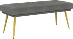 vidaXL Banca cu doua straturi Gri închis 120 x 45 x 46 cm Catifea GartenMobel Dekor (42038586)