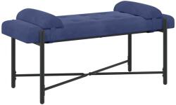vidaXL Banca cu butoane si perne Albastru Politie 110 x 40 x 46 cm GartenMobel Dekor (42038397)