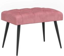 vidaXL Banca cu butoane capitonate Roz 60 x 40 x 45 cm Catifea GartenMobel Dekor (42038547)