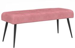 vidaXL Banca cu butoane capitonate Roz 110 x 40 x 46 cm Catifea GartenMobel Dekor (42038533)