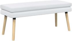 vidaXL Banca cu doua straturi Alb 110 x 40 x 47 cm Tesatura GartenMobel Dekor (42038456)