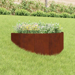 vidaXL Margine pentru gazon 100 x 45 cm Otel Ruginit GartenMobel Dekor (8008901)