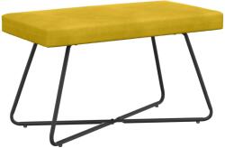 vidaXL banca Simplu Galben 80 x 40 x 45 cm Catifea GartenMobel Dekor (42038336)