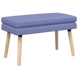 vidaXL Banca cu doua straturi Albastru Jeans 80 x 40 x 47 cm Tesatura GartenMobel Dekor (42038444)