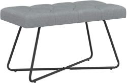 vidaXL Banca cu butoane capitonate Gri deschis 80 x 40 x 46 cm GartenMobel Dekor (42038357)