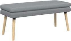 vidaXL Banca cu doua straturi Gri deschis 110 x 40 x 47 cm Tesatura GartenMobel Dekor (42038445)