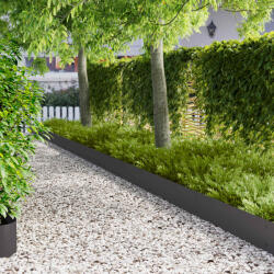 vidaXL Margine pentru gazon 10 pcs 103 x 25 cm metal Negru GartenMobel Dekor (8008287)